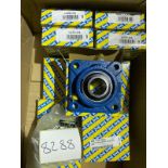 12 X SNR-673-8525L UCFE206 30MM METRIC HOUSED BEARINGS