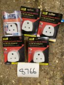 5 X SMJ ELECTRICAL INDIA & SOUTH AFRICA TO UK 5A ADAPTOR PLUGS
