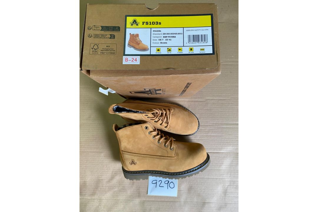 1x Pair Amblers FS103S Safety Boots Size 7 - Steel toe work boots industrial safety footwear PPE