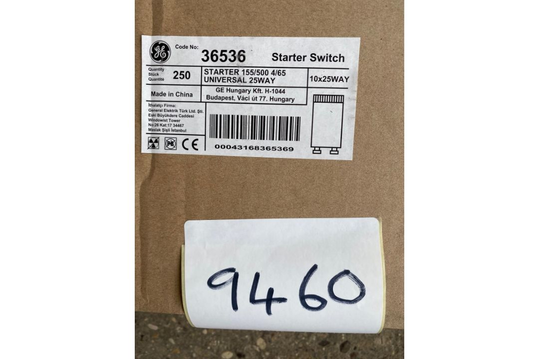1x 250pk Fluorescent Lamp Starters 155/500/4-65W UNIV Pack 250 - industrial supplies