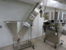 Kaps-All Mdl. A-6 6-Spindle Automatic Capper w/ Kaps-All Mdl. FS-B Elevator Hopper
