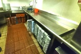 Stainless steel clean and soiled dish washing tables