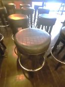 Black vinyl cushion seat stool  (D)