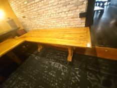 Wooden top dining room table  (D)