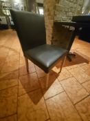 Calligaris Black vinyl cushion seat and backrest Chairs (A)