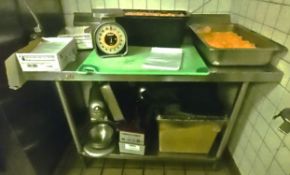 Stainless steel top table 4' x 30"