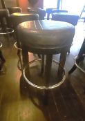 Black vinyl cushion seat stool  (D)