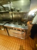 Bakers Pride 6 burner range gas 3' x 34"