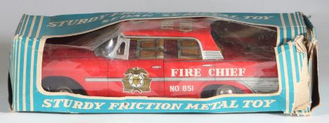 Taiyo Japan Blechauto Feuerwehr Fire Chief
