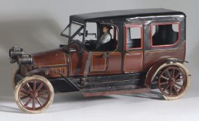 Carette uralt handlackierte Limousine Blechauto Gummireifen