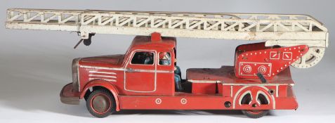 Günthermann Blechspielzeug Feuerwehrleiterwagen