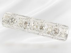 Brosche: antike, aufwändig und filigran gearbeitete Brosche, vermutlich um 1925