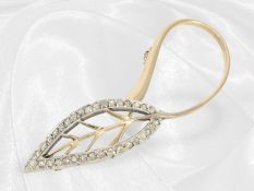 Brosche/Nadel: feine antike Schleifenbrosche mit Diamantrosen