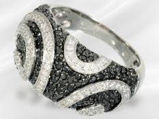 Ring: moderner Cocktailring, ca. 1,5ct Diamanten und Brillanten