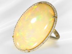 Ring: wertvoller Opalring mit fantastischem Edelopal von 20,44ct, neuwertig