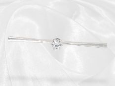 Brosche/Nadel: hochwertige Goldschmiedearbeit mit einem schönen Solitär-Brillant von ca. 1,25ct