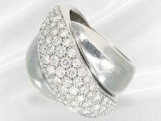 Ring: schwerer Cocktailring von Damiani Italy, ca. 2ct feine Brillanten