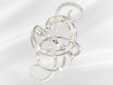 Ring: kunstvoll gestalteter Diamantring, 0,88ct, neuwertig