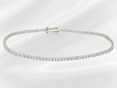 Feines, zierliches Tennisarmband mit Brillanten, zusammen ca. 1,62ct Brillanten