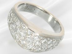 Ring: vintage Brillant-Goldschmiedering aus 18K Weißgold