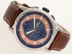 Armbanduhr: sportlicher Edelstahl-Chronograph Mondia Ref. MI630, ungetragen mit Label, NP 2100€