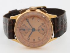 Armbanduhr: attraktiver vintage Chronograph Marke De Nardi, 18K Rotgold, ca. 1950