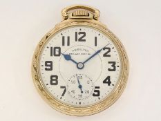 Taschenuhr: seltene amerikanische Eisenbahneruhr, Hamilton Railway Special 21Steine Grade 992B, 6 Po