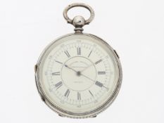 Taschenuhr: schwerer Centre Seconds Chronograph/ engl. Marine-Chronograph um 1870