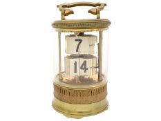 Reiseuhr/Tischuhr: seltene Plato/Junghans Klappzahlenuhr um 1920