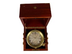 John Hutton Marinechronometer in späterer Mahagonibox, ca. 1870/1950