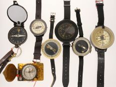Fliegerkompass: kleine Sammlung militärischer Fliegerkompasse 30er/40er Jahre/2.WK