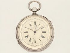 Taschenuhr: Beobachtungsuhr, extrem schwerer "Centre Seconds Chronograph", England 1878