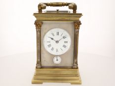 Deutsche Reiseuhr um 1880 mit Grande Sonnerie und Wecker,. sign. Hannover