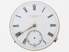Patek Philippe Taschenuhrwerk um 1890, makelloses Emaillezifferblatt
