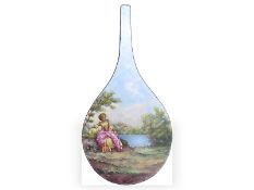 Plakette: traumhaft schöne Emailleplakette, möglicherweise Rückseite einer großen Formuhr(Musikinstr