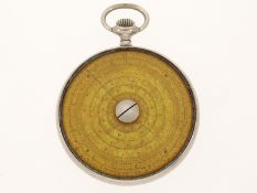 Taschenuhr: seltene, kuriose Taschenuhr, sog, "Rechenuhr- der Rechenschieber in der Tasche" , Berlin