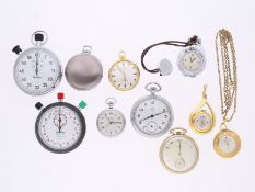 Taschenuhr: Konvolut vintage Taschenuhren/Stoppuhren