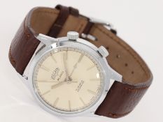 Armbanduhr: sehr gut erhaltene vintage Vulcain Alarm in Stahl, Ref. H.99.101, 60er Jahre