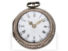 Taschenuhr: frühe Londoner Doppelgehäuse Spindeluhr, Josephson London 1769