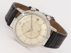 Armbanduhr: große LeCoultre Memovox "Jumbo" in Stahl, 60er Jahre