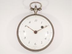 Taschenuhr: attraktive franz. Spindeluhr um 1800