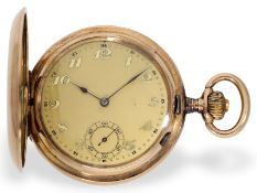 Taschenuhr: historisch interessante Goldsavonnette, verliehen aufgrund der Rettung der Besatzung ein