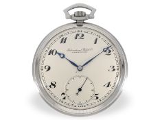 Taschenuhr: sehr schöne Schuluhr von 1944 in Stahl, IWC Kaliber 67