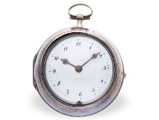 Taschenuhr: frühe Londoner Sackuhr mit Mock-Pendulum, um 1700, John Halstedt London No. 288