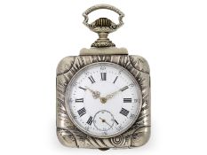 Seltene quadratische Neo-Renaissance Taschenuhr um 1890