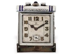 Taschenuhr/Reiseuhr: extrem rare Art déco Emaille Purse Watch von Omega, ca. 1930