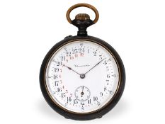 Taschenuhr: vermutlich militärische Navigationsuhr mit 24-h-Zifferblatt "Chronometre", ca. 1915