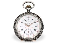 Taschenuhr: seltene Schützenuhr "Tir Cantonal Neuchatelois", Zifferblatt Cail S.F.C.M 1812-1912