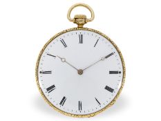 Taschenuhr: technisch hoch interessante Le Roy & Fils mit erster Version des Kronenaufzuges um 1840-