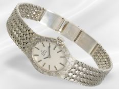 Armbanduhr: schwere vintage Damenuhr von Ebel, 18K Weißgold